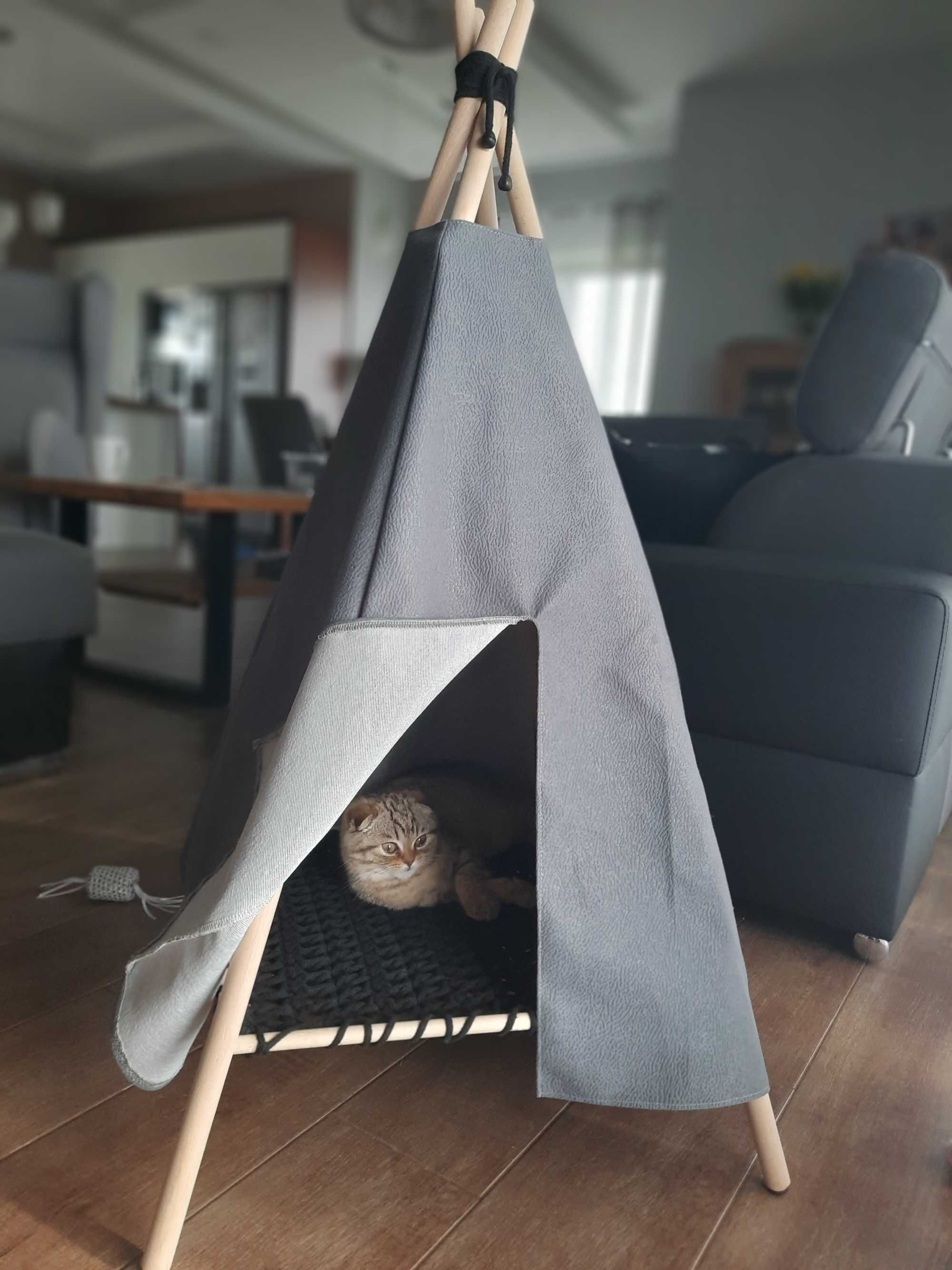 Wigwam Tipi dla kota -stan jak NOWY
