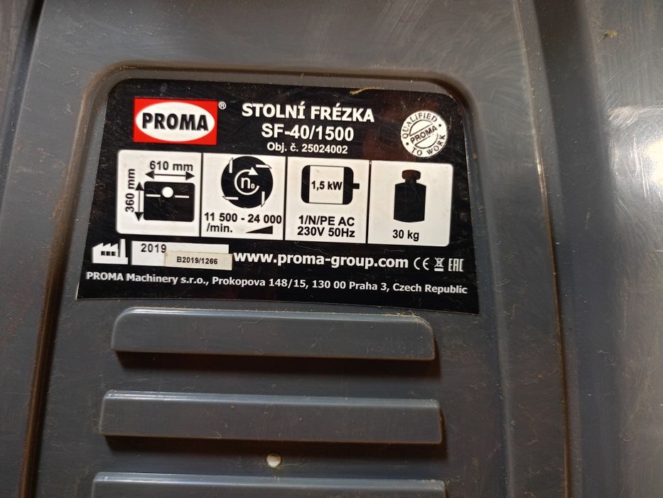 Frezarka Stolni Frezka Proma SF-40/1500