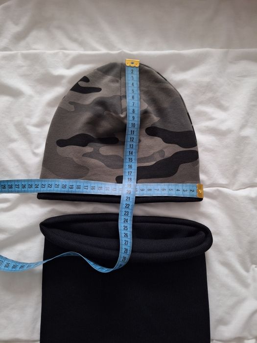 Komplet czapka i komin moro nowe