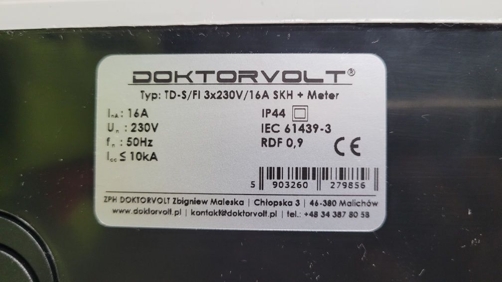 Doktorvolt Rozdzielnica TD-S/FI 3x230V Typ F