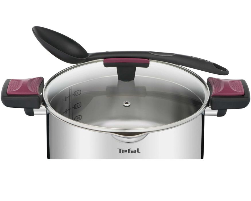Каструля з кришкою Tefal Cook&Clip 22см 6.1л Кастрюля нержавейка Баняк