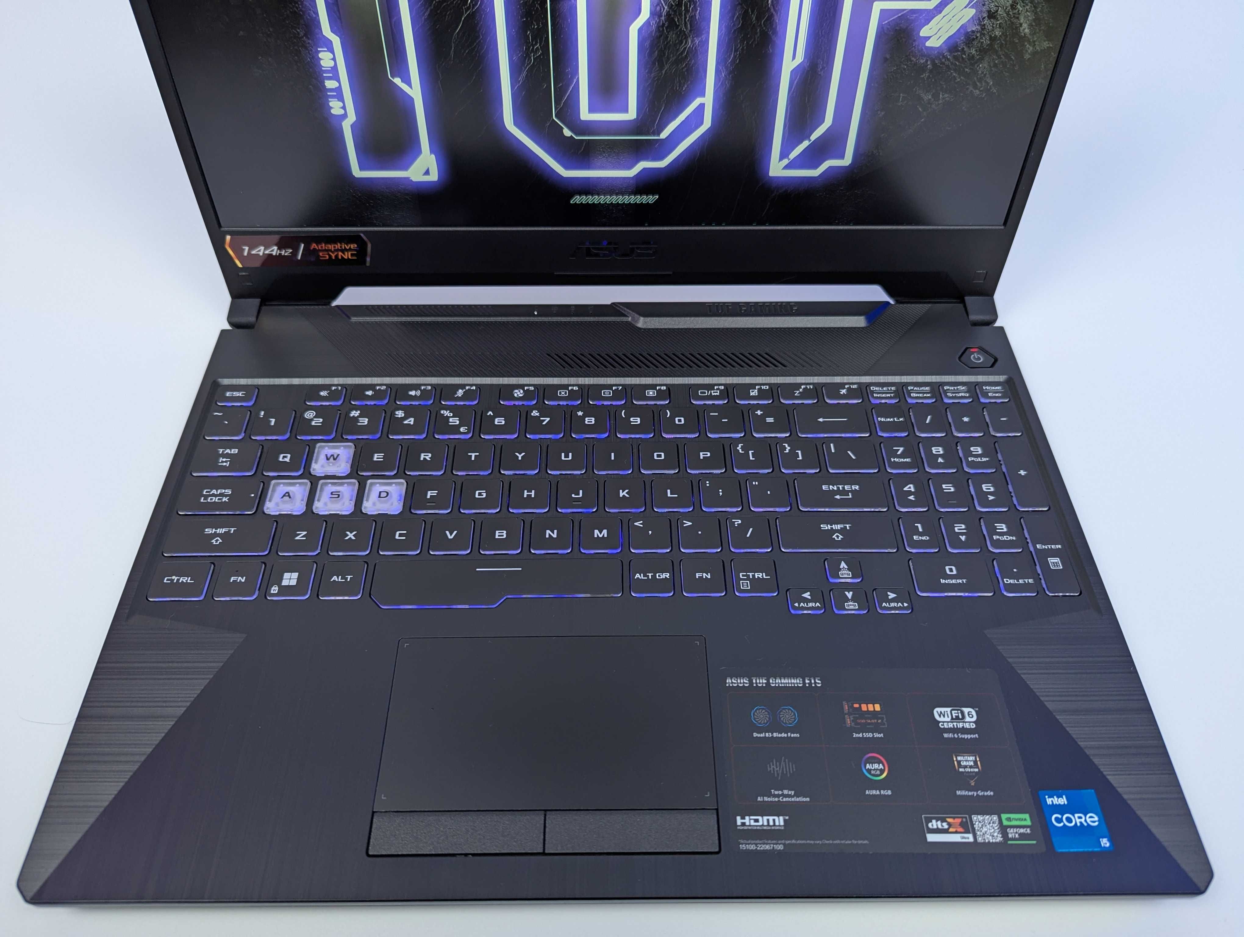 LAPTOP GAMINGOWY Asus TUF F15 RTX 3060 Intel i5-11400H 144 hz