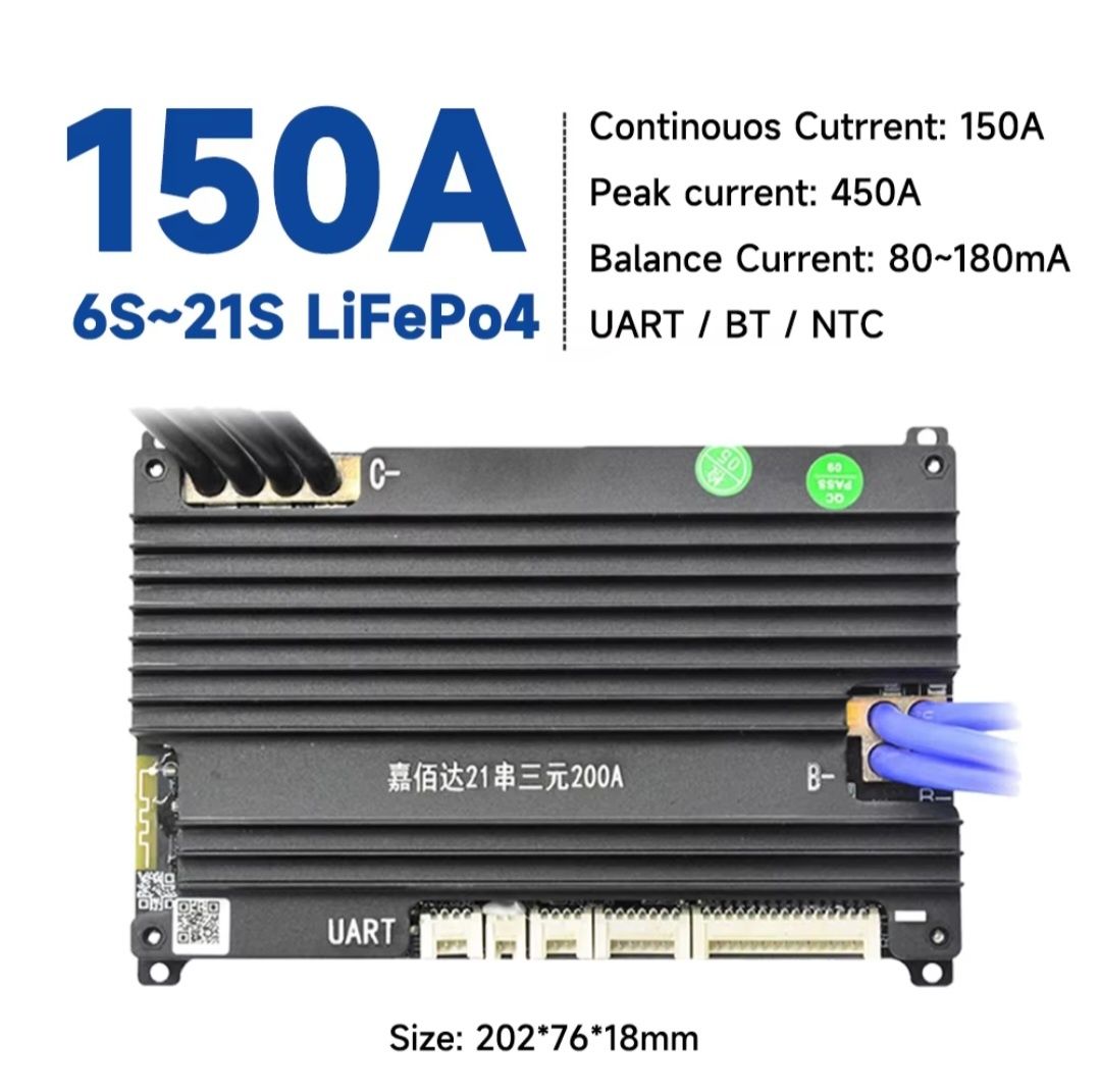 JBD Smart BMS 6s-21s 150A LIFEPO4