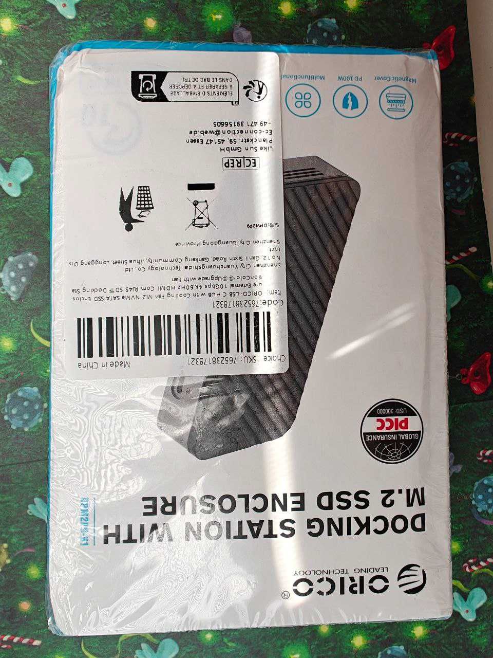 Док станция USB-С Hub Orico DPM2P9-V1 10-IN-1 HDMI 4K60Hz SD&TF RJ45