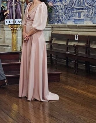 Vestido de cerimónia rosa