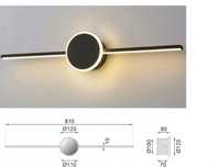 Lampa Łazienkowa Kinkiet Led Nad Lustro Black 80 cm NOWA