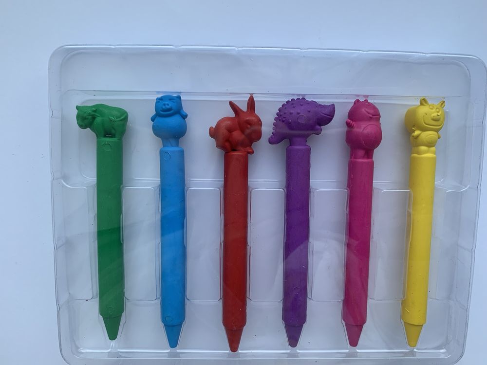 Дуже класні воскові олівці для маленьких діток з тваринками