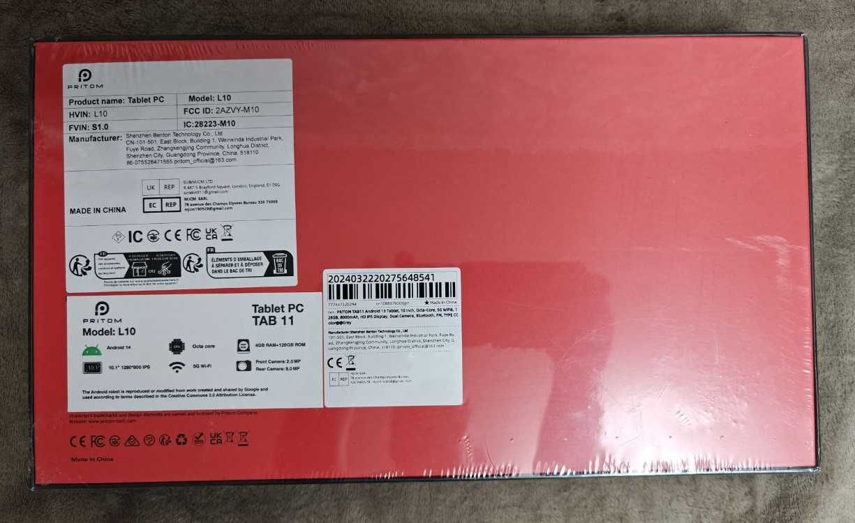 Планшет Pritom Tab 11, 8gb/128 клавіатура, мишка, чохол, стилус. Новий