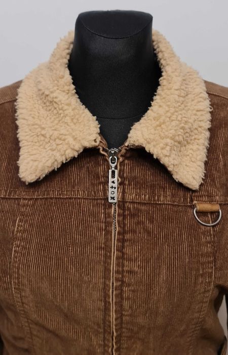 3103 Ciepła Sztruksowa Kurtka Pilotka Fox Racing rozmiar S