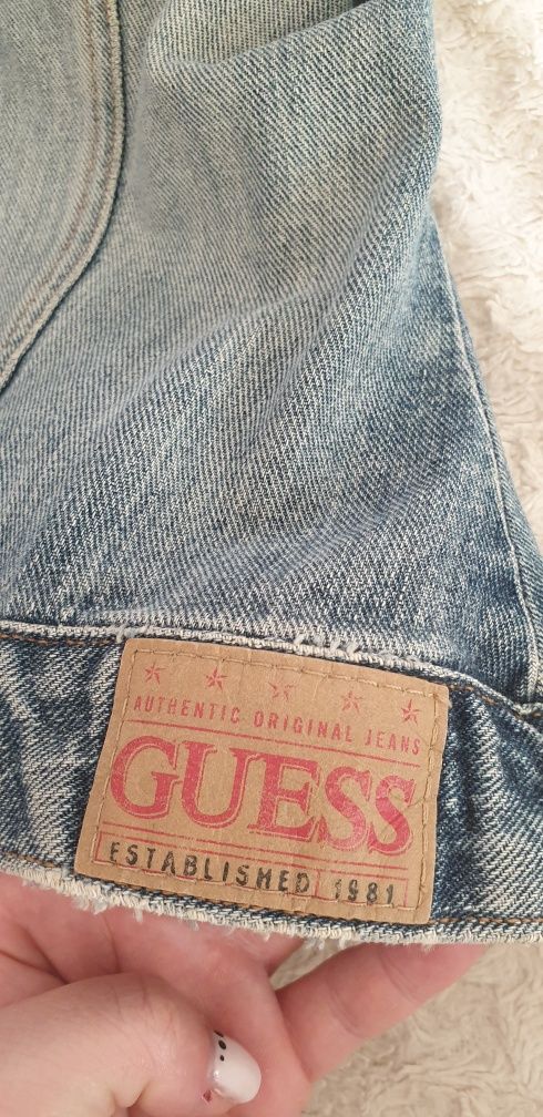 Oryginalna kurtka jeansowa Guess M niebieska vintage