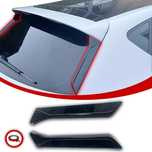 Seat Leon MK3 Boczne Owiewki Tylnej Szyby Splitterki Czarny Połysk