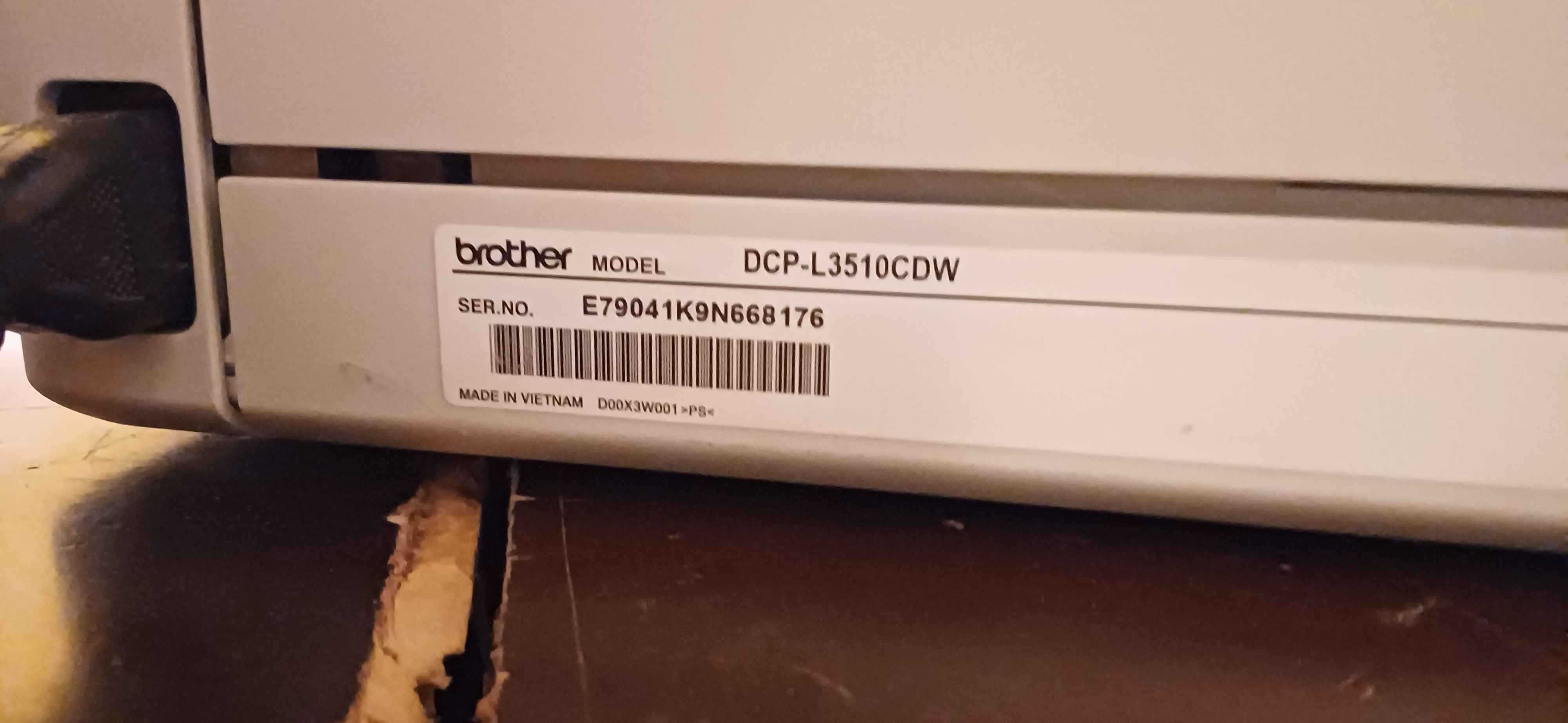 Drukarka Brother DCP-L3510CDW Kolor WiFi Duplex+4 zamienniki cartridge