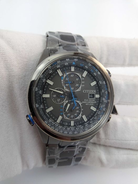 Японские часы Citizen AT8027-55H - радиосинхронизация, вечник, сапфир