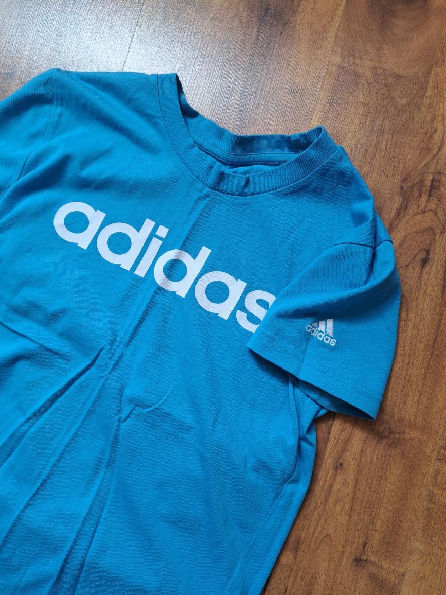 Niebieska koszulka z krótkim rękawem, koszulka, rozmiar S, Adidas