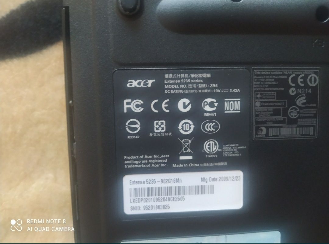 Ноутбук acer a5235