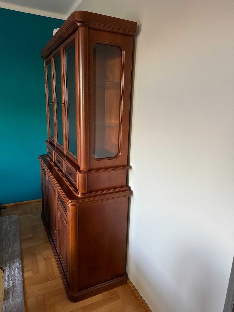 Sofa skóra drewno plus 2 fotele Meble Góralczyk
