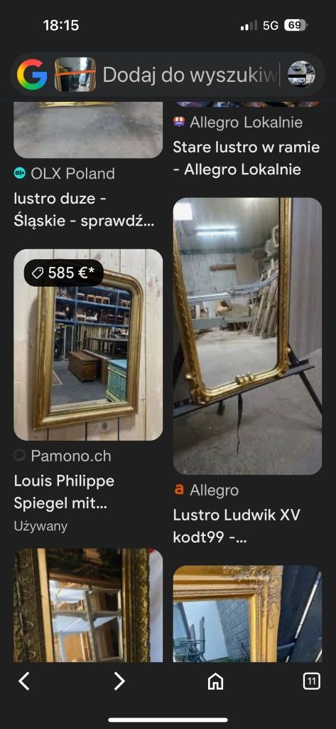 Lustro antyczne Ludwik Filip