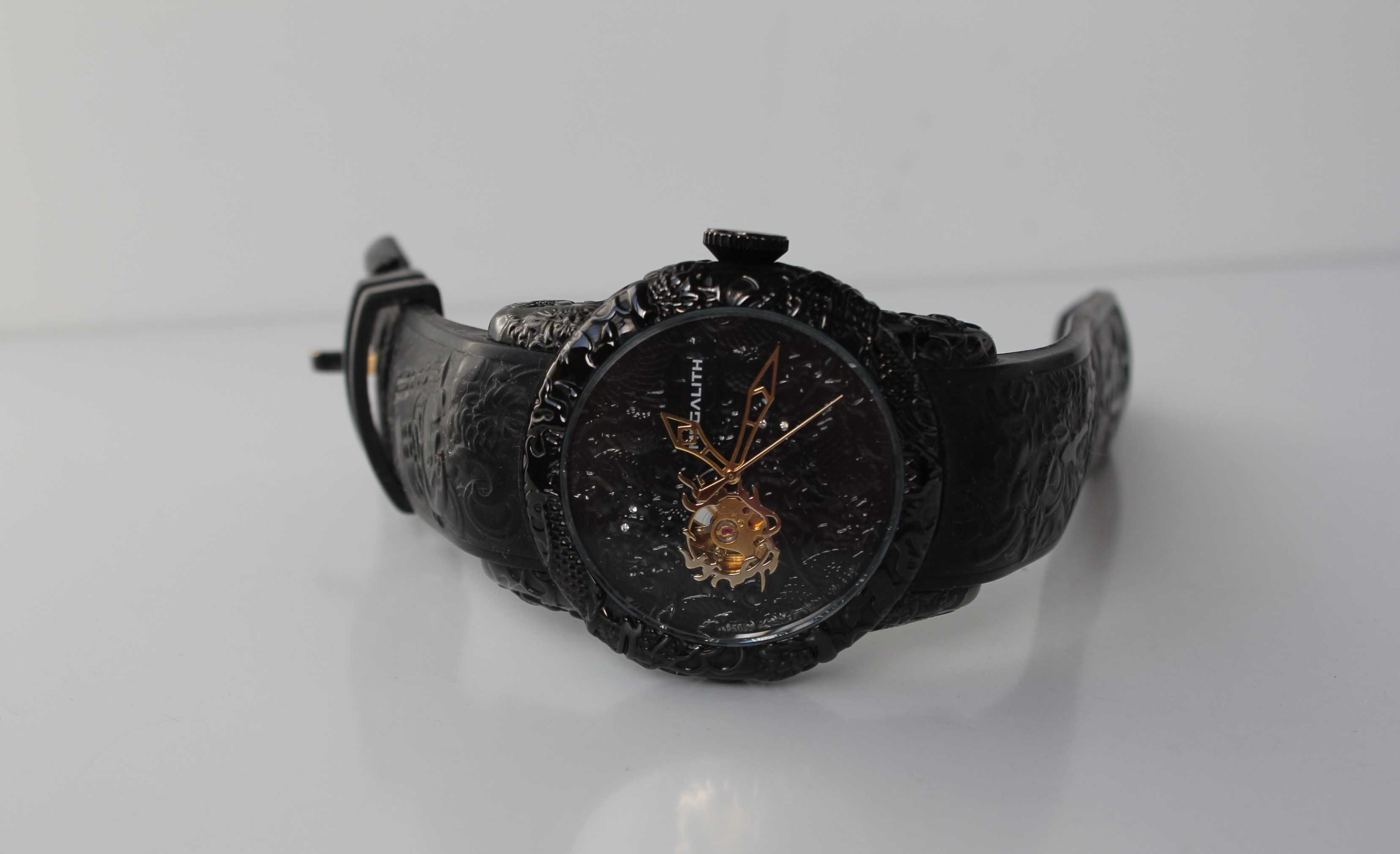 Часы с автоподзаводом Megalith Black-Gold Dragon Sculpture