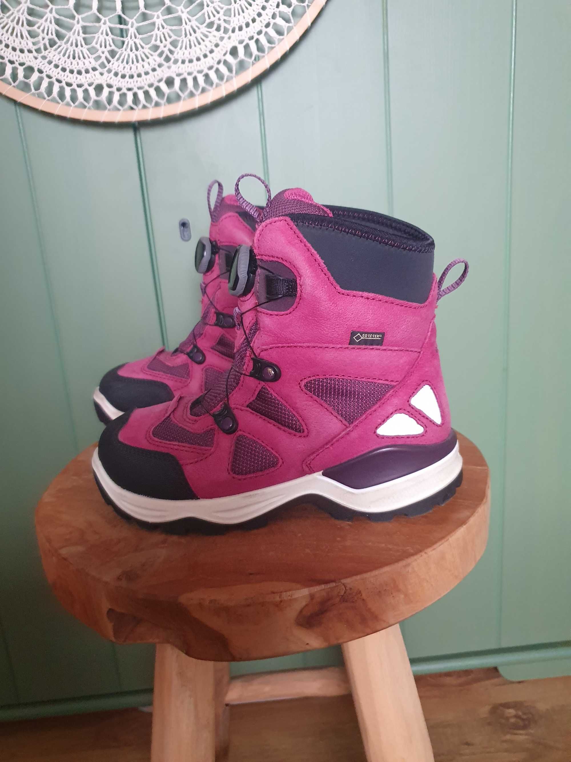 Dziecięce nubukowe buty zimowe Gore-Tex Ecco rozmiar 32