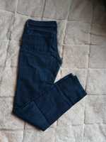 Granatowe dżinsy jeans rurki XL