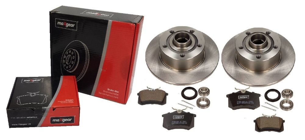 MAXGEAR Tarcze + klocki + lożyska tył / tylne AUDI A4 B5
