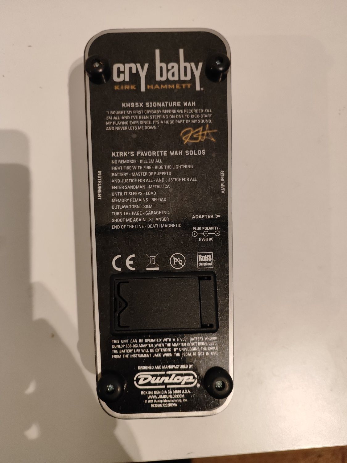 DUNLOP KH95X Kirk Hammett Collection Cry Baby Wah
Pedał Wah Wah |