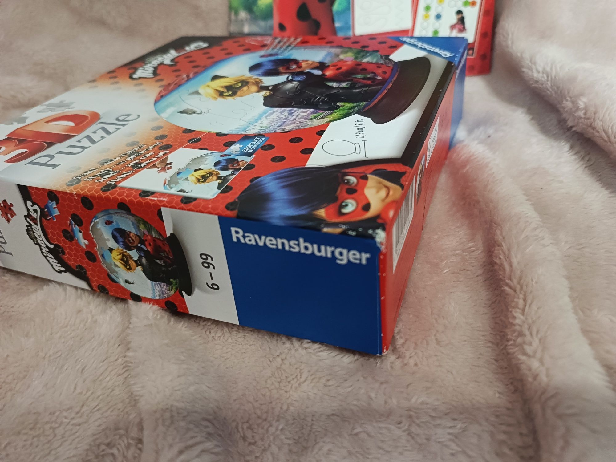 Puzzle 3d Ravensburger Miraculous biedronka i czarny kot kotek ćwiczen