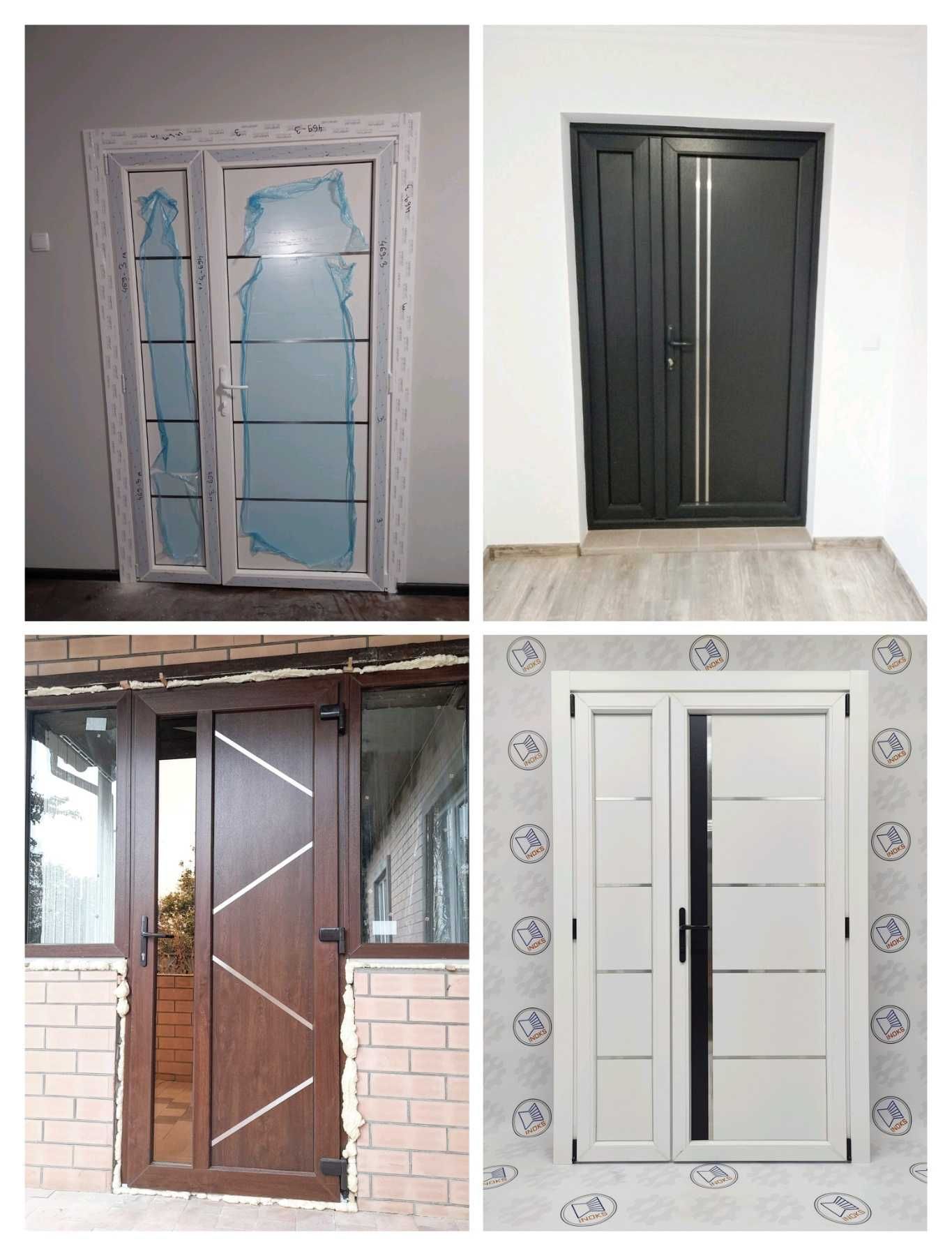 Металопластикові двері для вулиці, будинку INOX SMART BLWOOD