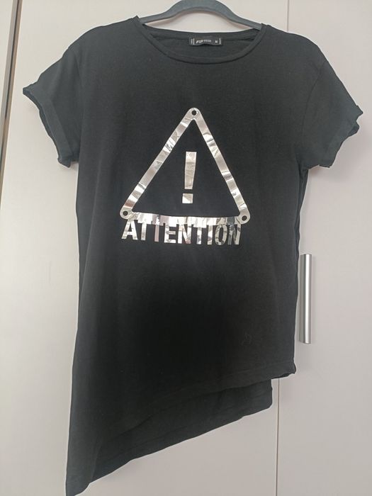 Koszulka t-shirt srebrny napis