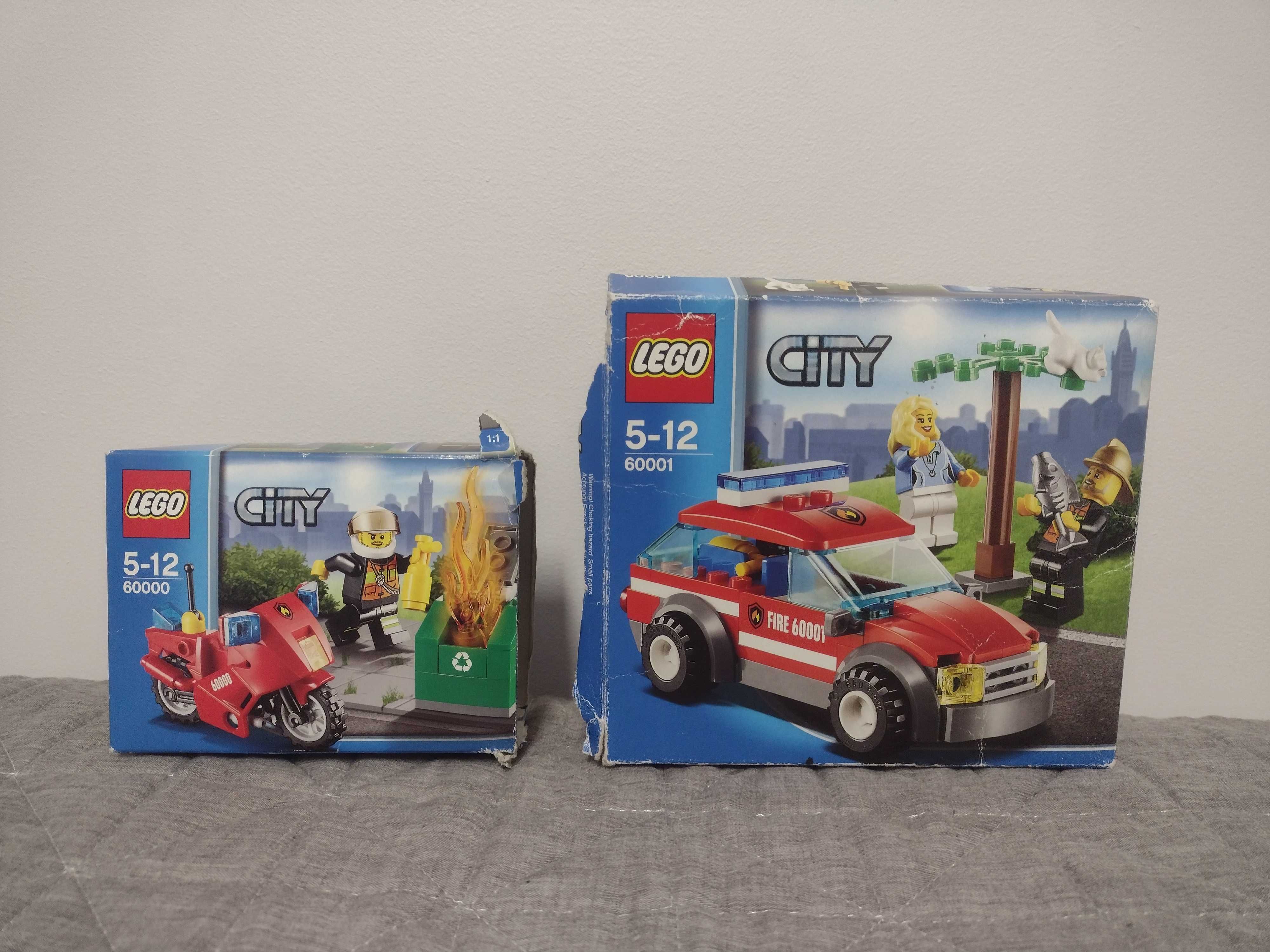 LEGO City 60000 Motocykl strażacki i 60001 Samochód Komendanta Straży