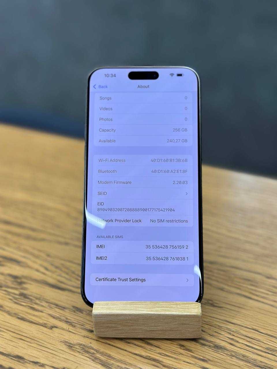 USED IPhone 15 Pro Max 256 Black Titanium eSim Купуй у ЯБКО Рів'єра