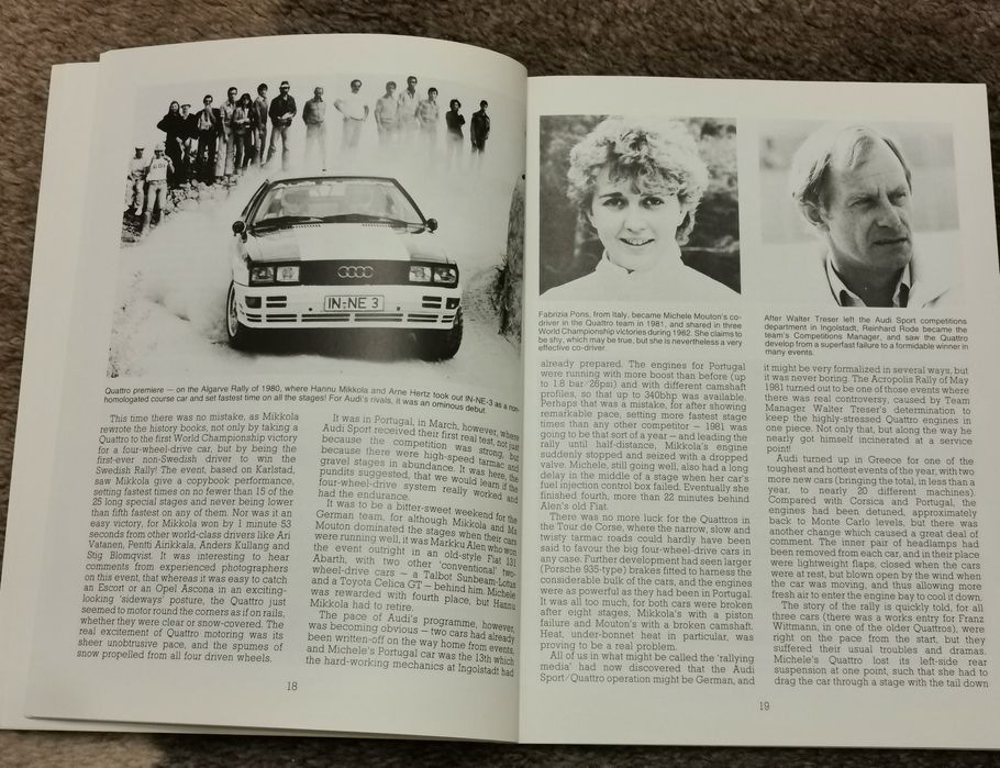 Livro sobre o Audi Quattro