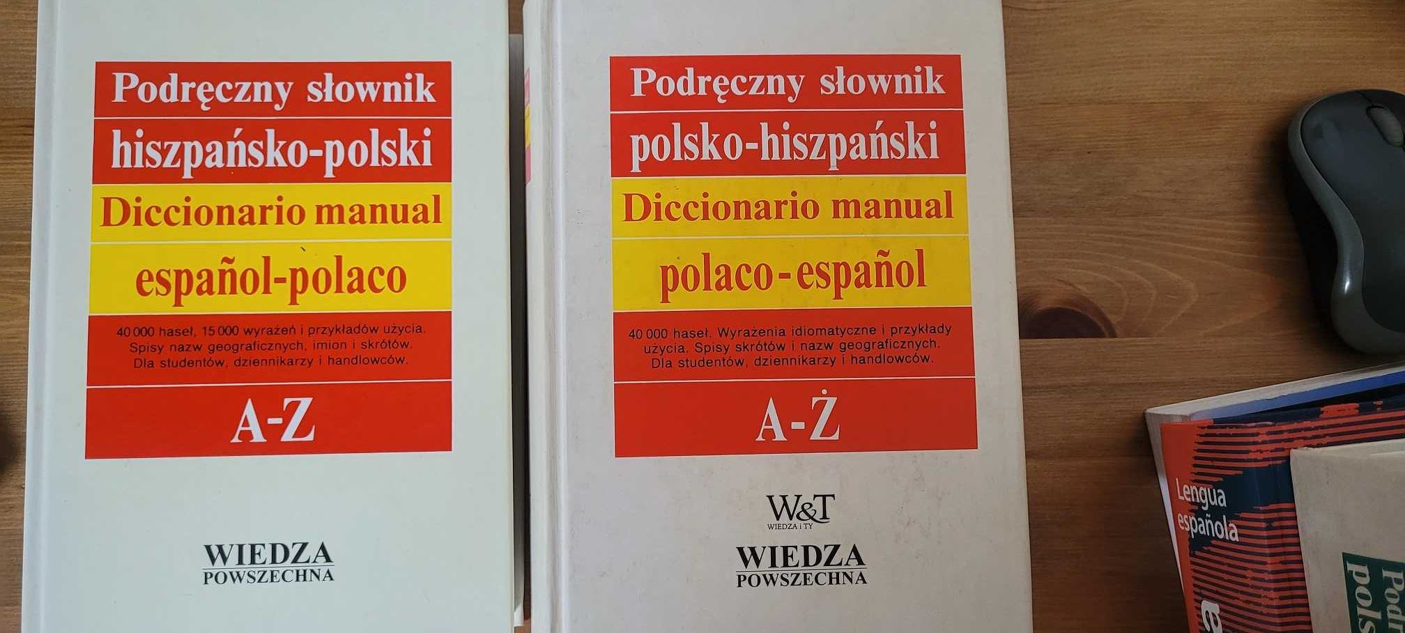 Podręczny słownik polsko-hiszpański, i hiszpańsko- polski 2 Tomy DELE