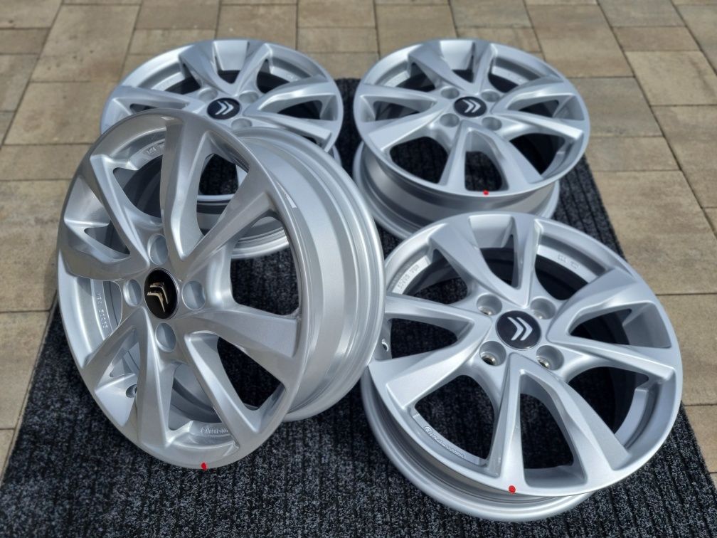 Citroen C1 15" felgi alumniowe 4x100 alufelgi srebrny połysk