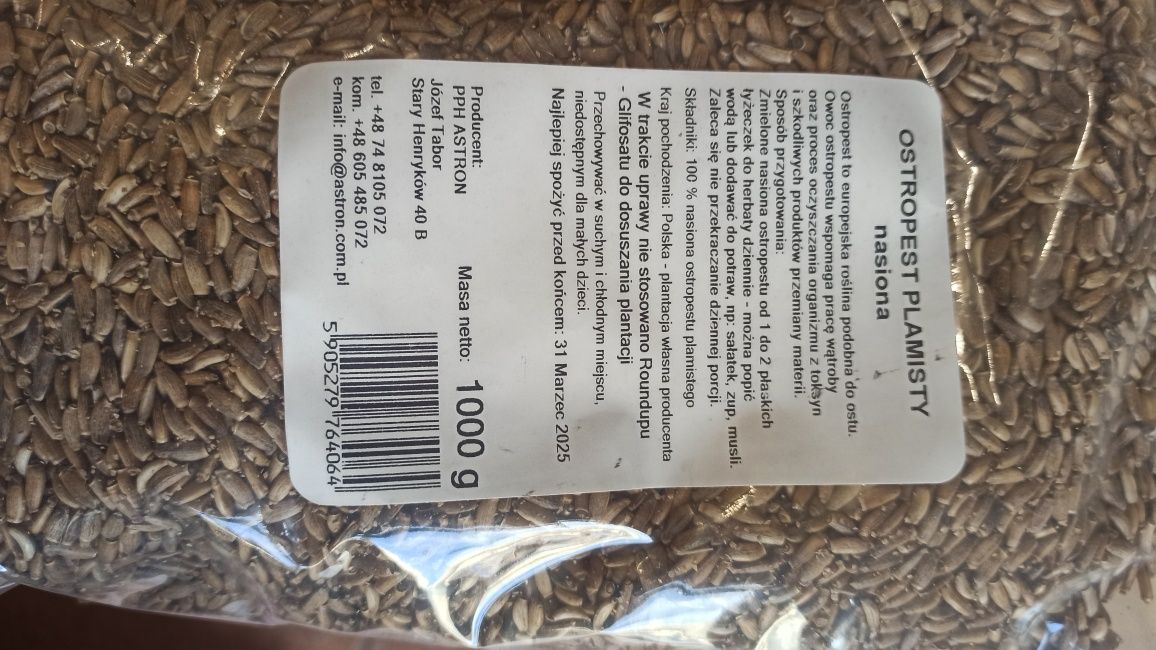 Ostropest plamisty - 1kg