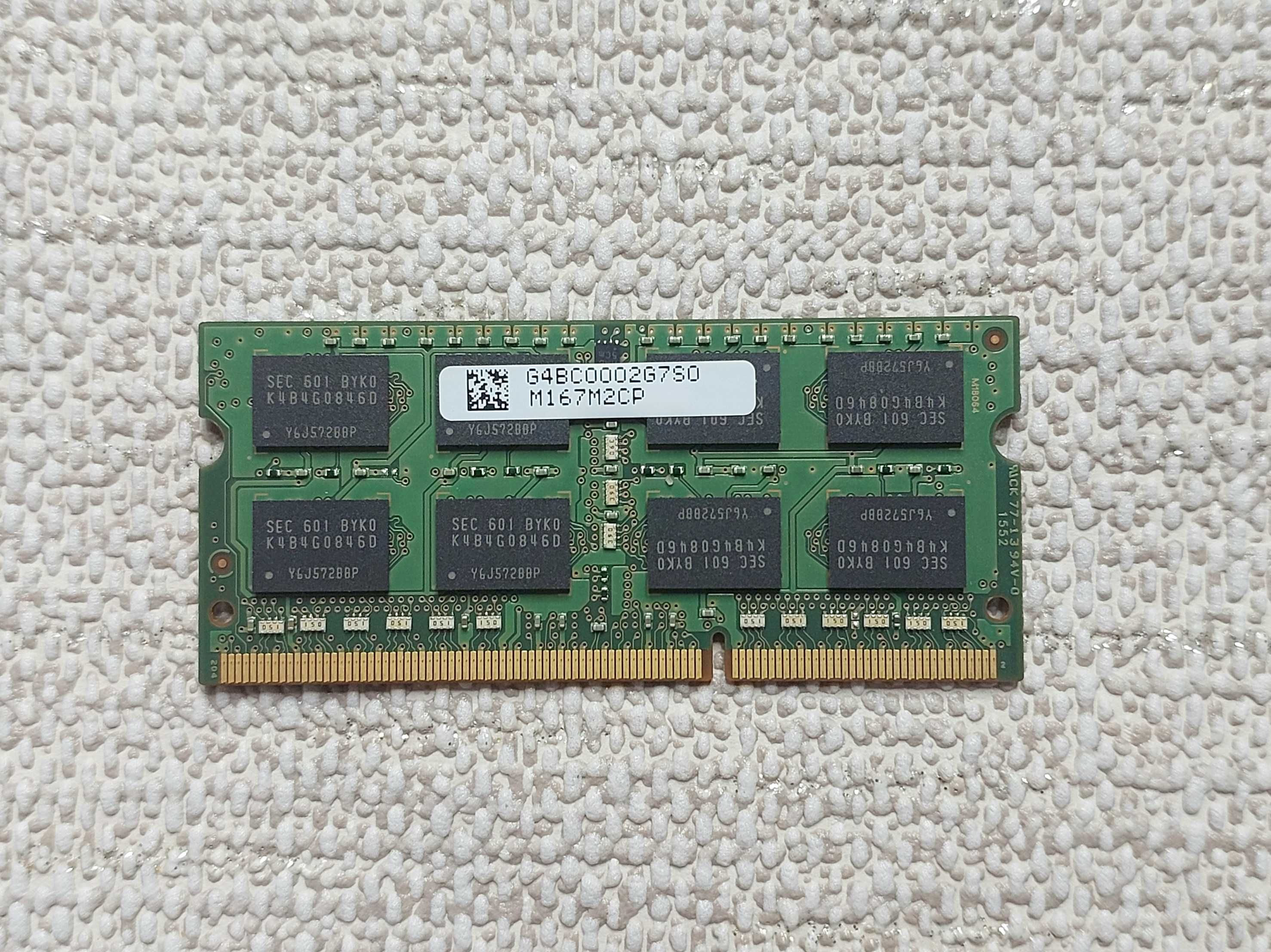 Оперативна пам'ять Samsung ddr3l 8 gb (гб) 1600 МГц 16 чіпів