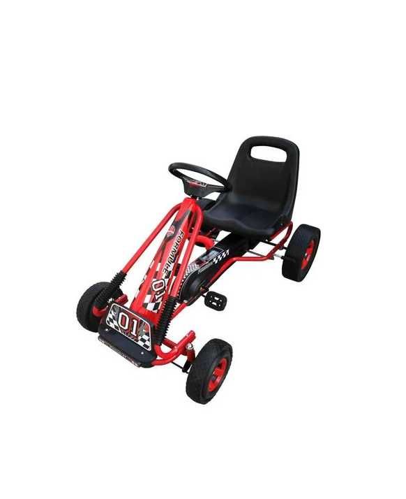 Gokart dla dzieci, z pedałami, czerwony