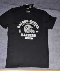 T-Shirt Las Vegas Raiders Helmet and Wordmark Black  - rozmiar M