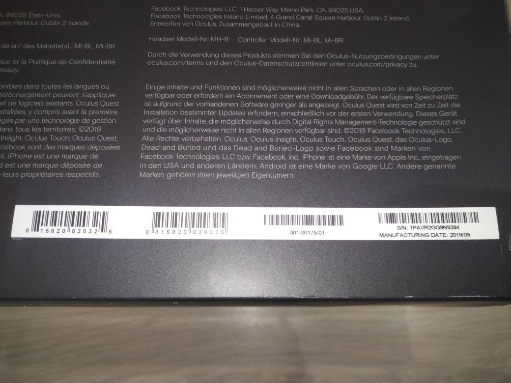 Шолом віртуальної реальності VR Meta Oculus Quest 128Gb