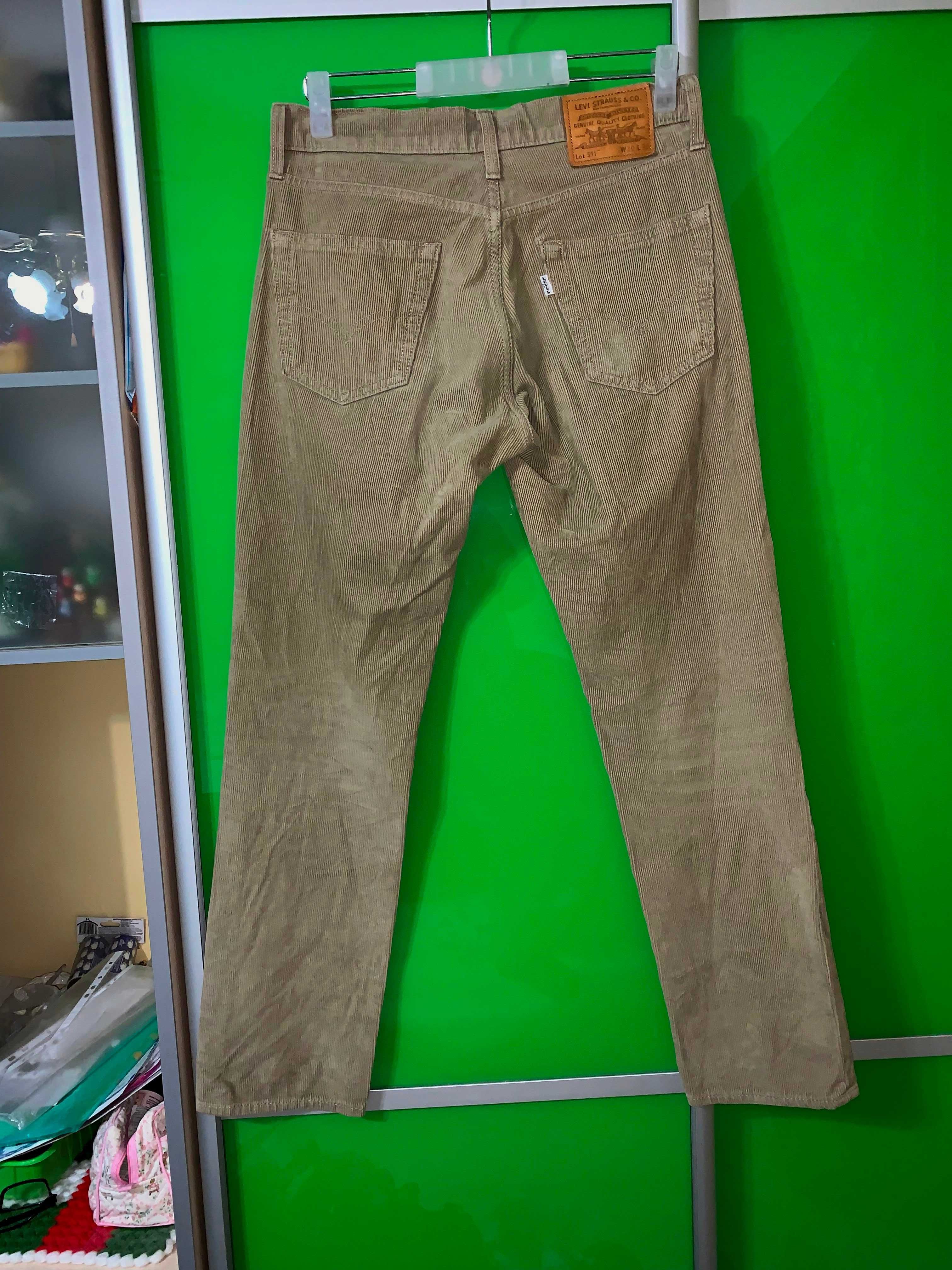 Вельветові джинси LEVIS 511  San Francisko premium W30L30