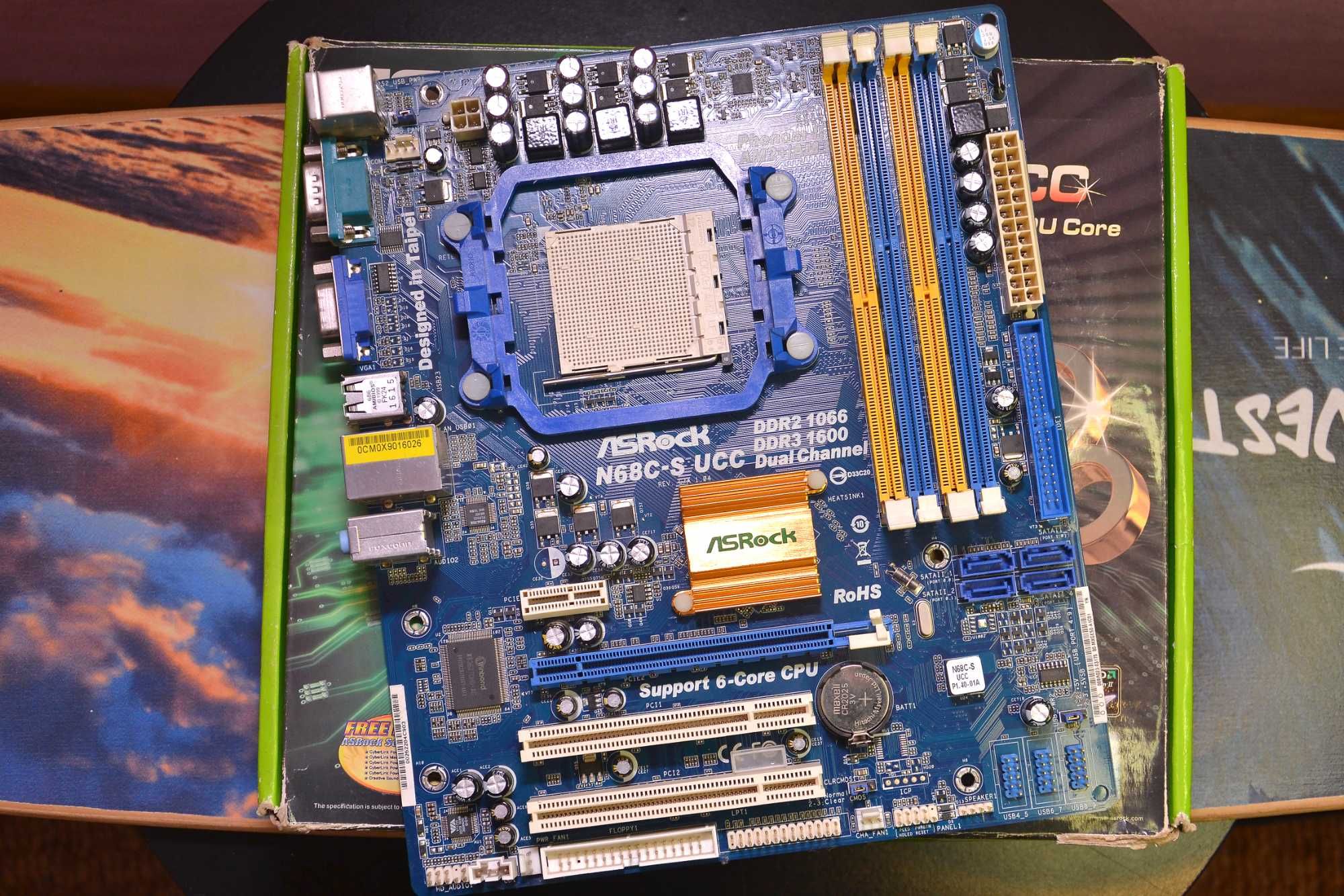 Материнская плата AM2+/AM3 ASRock N68C-S UCC