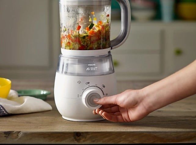 Блендер Паровий міксер 4 в 1, Philips Avent SCF883/01 , білий/сірий