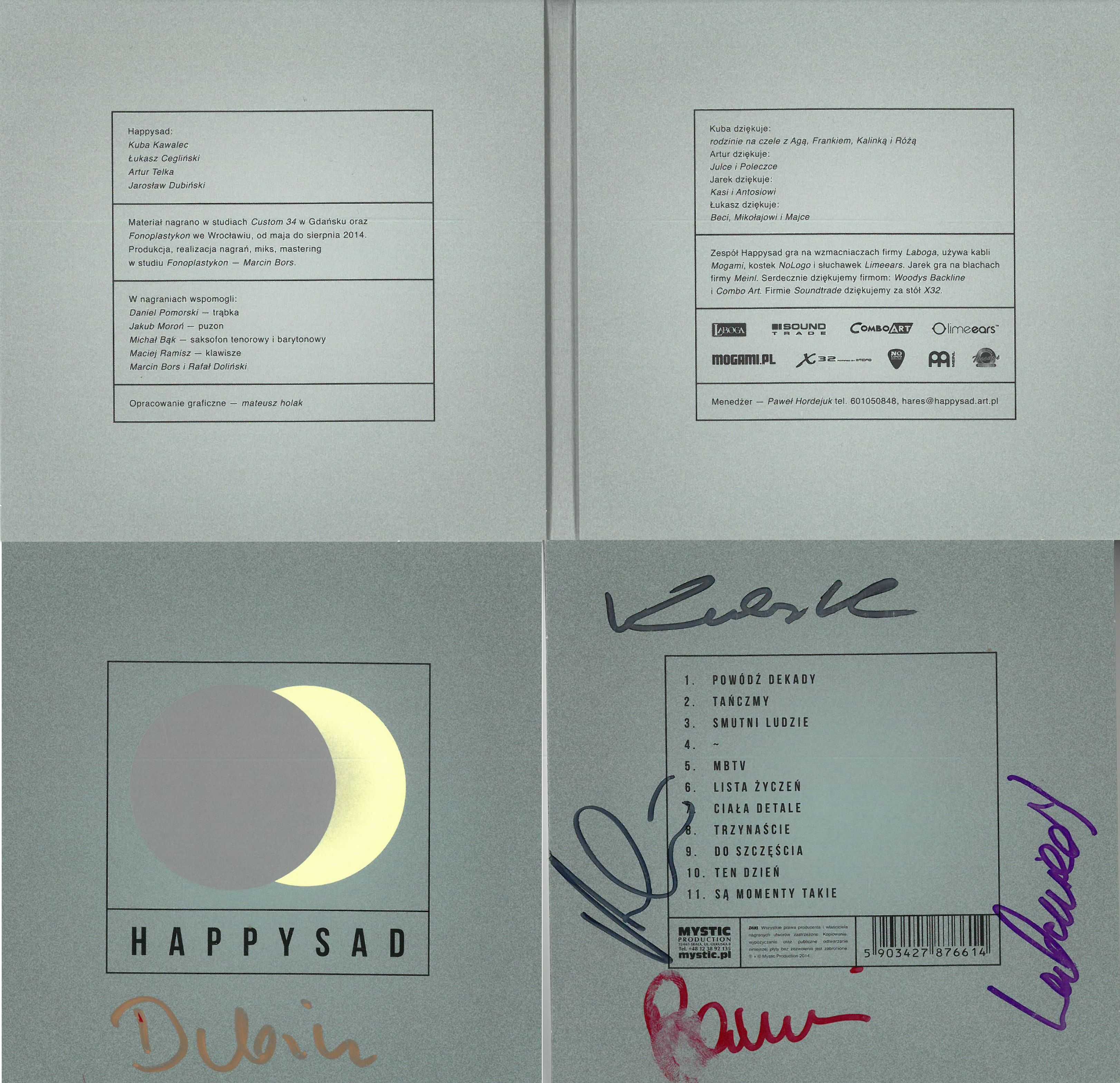 cd Happysad - "Jakby nie było jutra", płyta nowa z autografami