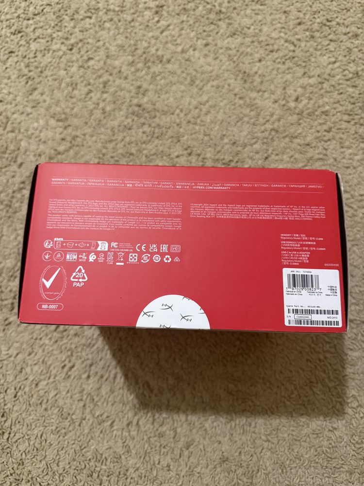 Навушники з мікрофоном HyperX Cloud III Black/Red