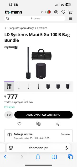 LD Systems Maui 5 Go 100 B Bag Bundle