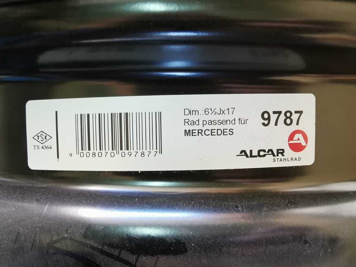4x felgi stalowe 6,5Jx17 Mercedes GLA X156 5x112 ET38 nowe Alcar