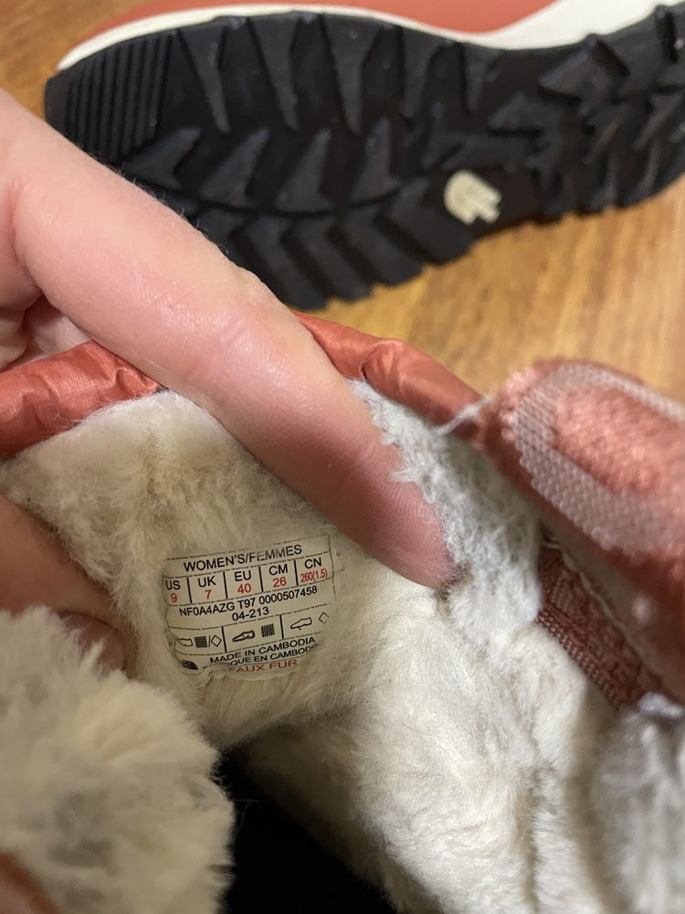 Northface THERMOBALL зимове взуття сноубутси 39-40 26см ботинки сапоги