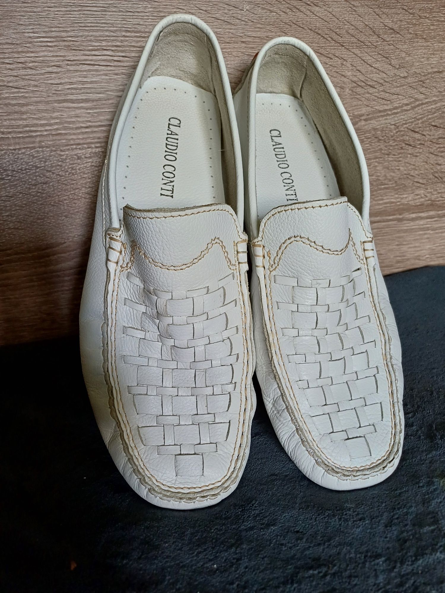 Мужские кожаные мокасины,45р
