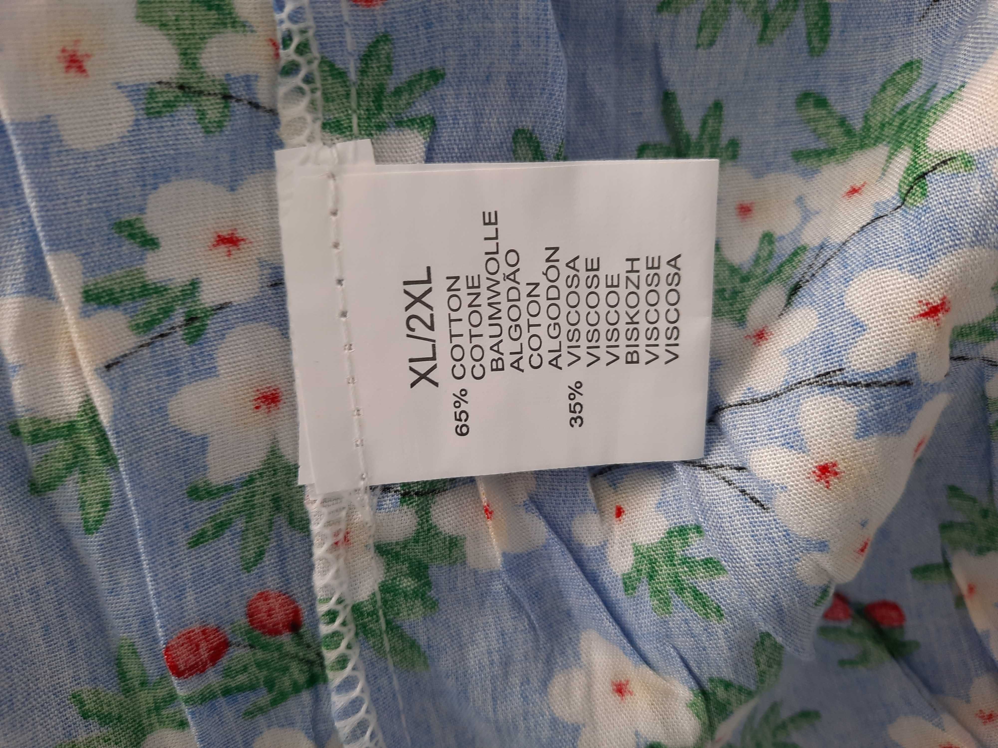 Letnia długa sukienka - na ramiączkach  XL