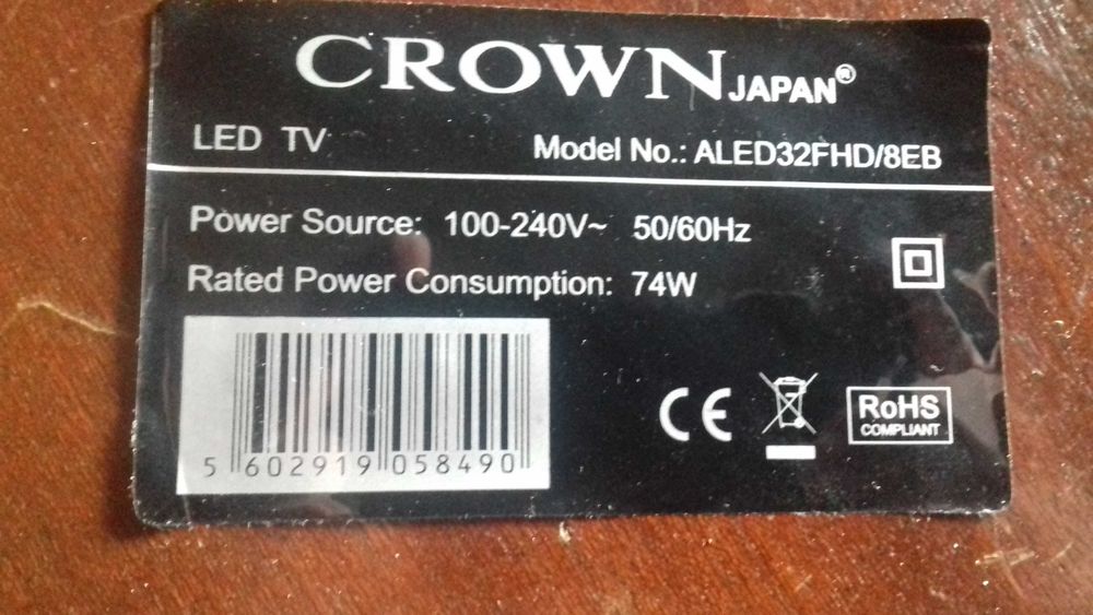 vendo tv marca crown desmontada para peças